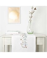 Rico Design tafellopertje bloemen 67470.52.18 voorbedrukt borduren in platsteek