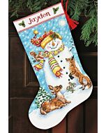 Dimensions borduurpakket Kerstsok Wintervrienden 70-08963 borduren