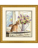 Dimensions borduurpakket poes in het raam 70-35359 borduren