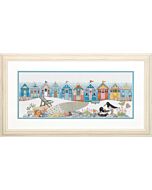 Dimensions borduurpakket 'strand huisjes' 70-35446 telpatroon