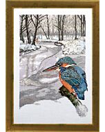 Borduurpakket ijsvogel van Eva Rosenstand 14-060  linnen