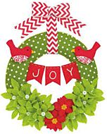 Pakket Vilten kerstkrans joy van dimensions   72-08272