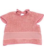 Baby slab met mouwtjes en aida rand om te borduren donker roze Rico Design 740272.76