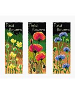 Orchidea borduurpakket wilde bloemen boekenleggers 3st. 8705 telpatroon