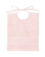 Rico Design pastel roze baby slabbetje 145025 met aida rand.