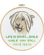 Permin borduurpakket Life is short.. 92-3365 telpatroon incl. borduurring