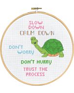 Permin borduurpakket Slow down.. 92-3368 telpatroon incl. borduurring