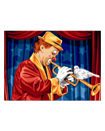 de clown met duif van Seg de Paris 929.615 om te borduren