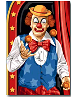 Voorbedrukt stramien/canvas de clown met ballen van Seg de Paris 929.617 om te borduren