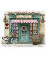 Luca-s borduurpakket welkom bij de kleine cadeau winkel B1429 telpatroon