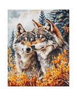 Luca-s borduurpakket de wolven bodyguards van het bos BM3022 telpatroon