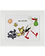 Pako borduurpakket geboortetegel Woezel & Pip 271.058 telpatroon