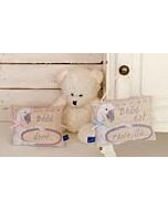 Borduurpakket baby slaapt / baby is wakker om te borduren voor een baby