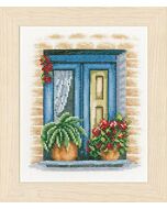 Borduurpakket Blauw raam om te borduren lanarte pn-0167121
