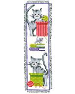 Borduurpakket Boekenlegger nieuwsgierige katten Vervaco pn-143915