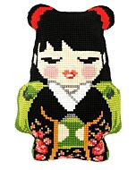 Borduurpakket kussenpakket Japanse Girl  orchidea 9320