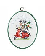 Borduurpakket Vespa koe - Vespa cow van Permin incl borduurring