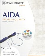 Borduurstof aida 18ct/ 7 kruisje van Zweigart grijs marmer 1079 afm. 48x53cm