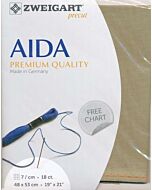 Borduurstof aida 18ct/ 7 kruisje van Zweigart zandkleur 300 afm. 48x53cm