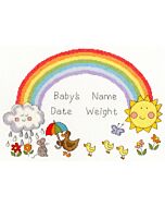 Borty Treads borduurpakket geboorte regenboog  xnb7