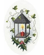 Bothy Threads borduurpakket kerstkaart Lantaarn CDX25 telpatroon