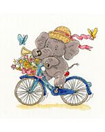 Borduurpakket olifant op de fiest van Borty Treads  XEL09