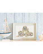 Bothy Threads borduurpakket Schattige Zeehondjes XHD131 telpatroon