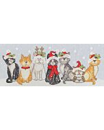 Bothy Threads borduurpakket Kerst katten XKTB11 telpatroon