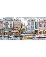 Luca-s borduurpakket welkom bij de muziek winkel B1440 telpatroon