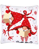 co kruissteek borduurkussen zingende kerstkabouters borduren pn-0164611