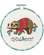 Dimensions borduurpakket kerst chill out borduren 72-09004