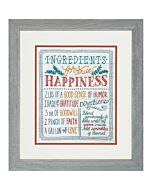 Dimensions voorbedrukt borduurpakket ingredients for happiness 71-01569