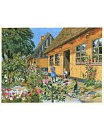 Borduurpakket Hollyhocks van Eva Rosenstand 12-758  linnen