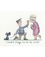 Heritage Crafts borduurpakket I wouldn't change you 1604A telpatroon 