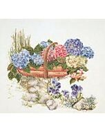 Thea gouverneur borduurpakket hortensia gekleurd 2063a