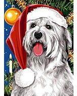 canvas kerst hond  van Seg de Paris 929.614 om te borduren