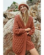 Lana Grossa dames vest in ajourpatroon breien van Fourseason (LP15,M6)