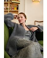 Lana Grossa korte dames mantel breien van Silkhair en Superkid Seta (N1,M35)