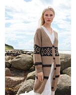 Lana Grossa lang vest breien van Natural Lama Chunky (NL flyer) | C.R. Couture