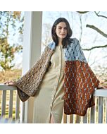 Lana Grossa stola met ingebreid patroon van Colortwist & Cool Merino Big (LB13, M24)