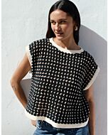 Lana Grossa top in ruitpatroon haken van Elastico H8,m4