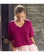 Lana Grossa truitje met v-hals breien van Summer Softness (LB20,M7)