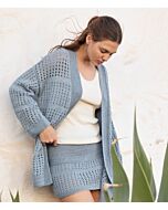 Lana Grossa vest in ajourpatroon breien van Campo  (F69,M28)