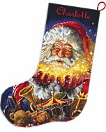 Letistitch Borduurpakket kerstsok kerstwonder L8050