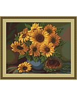  Borduurpakket Vaas met zonnebloemen om te borduren van Luca-s b440