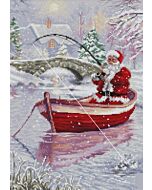 Luca-s borduurpakket Kerst vissen BU5014 telpatroon