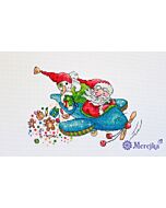Merejka borduurpakket Christmas flight K113 telpatroon 