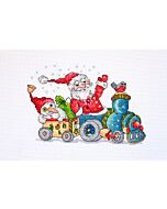 Merejka borduurpakket Christmas travel K116 telpatroon 