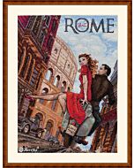 Merejka borduurpakket Visit Rome k180 met telpatroon