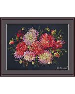 Merejka borduurpakket Dahlias k219 met telpatroon.